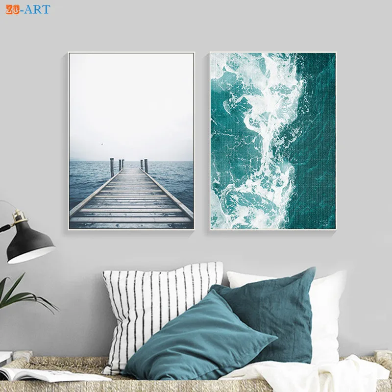 coastal wall art on wood