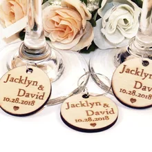 Заказ Свадебного Вина Подвески, прелести бокал с именем и датой, винные аксессуары