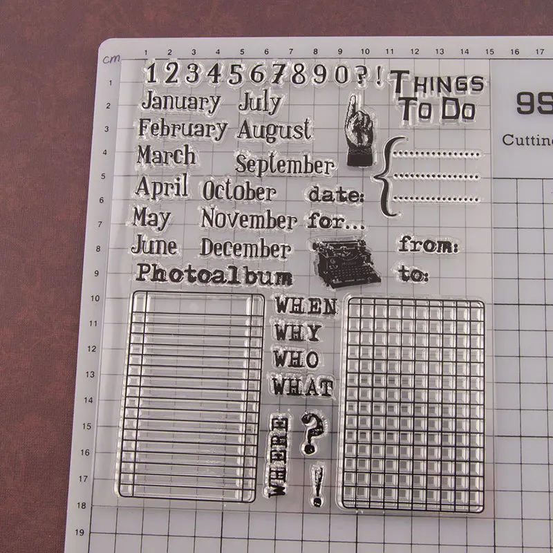 Календарь вещах, которые можно сделать прозрачный силиконовый штамп для уплотнения DIY Скрапбукинг фотоальбом Декоративные Ясно Stamp листов
