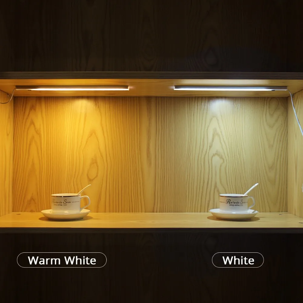 PIR Motion Sensor Table Lamp DC 12V Hard Strip LED Light Hand Wave Switch Light For Kitchen Cabinet Desk Bedside Desk Lamp Decor