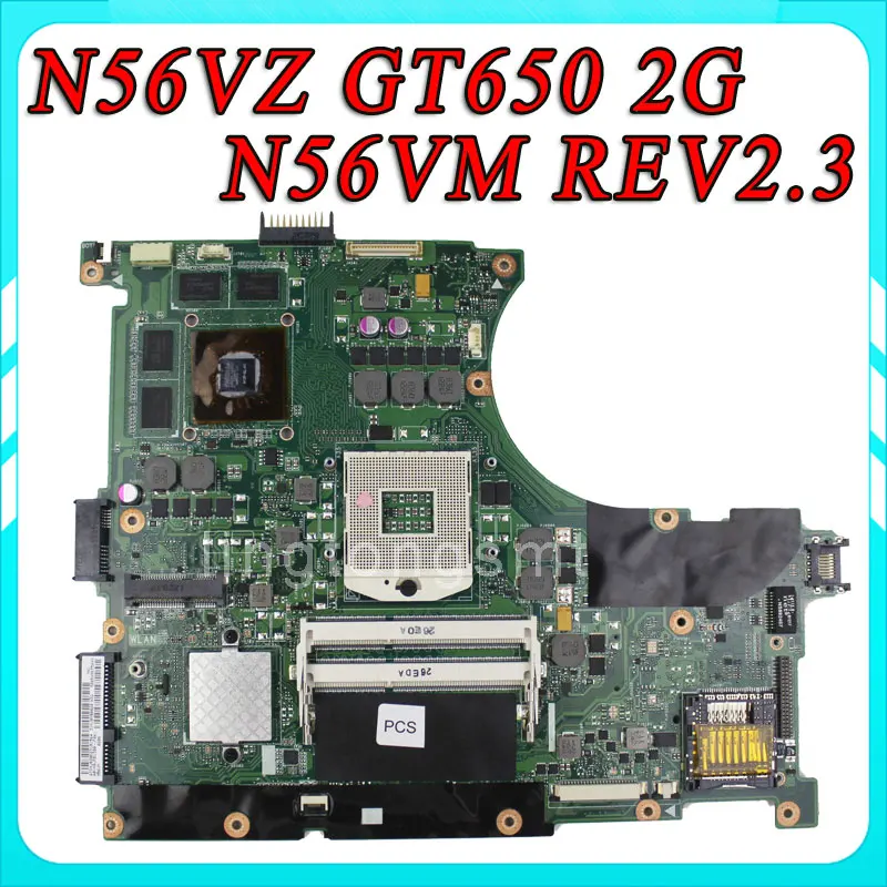 For ASUS N56VZ S4016V font b laptop b font Motherboard N56VM REV2 3 mainboard GT650 2G