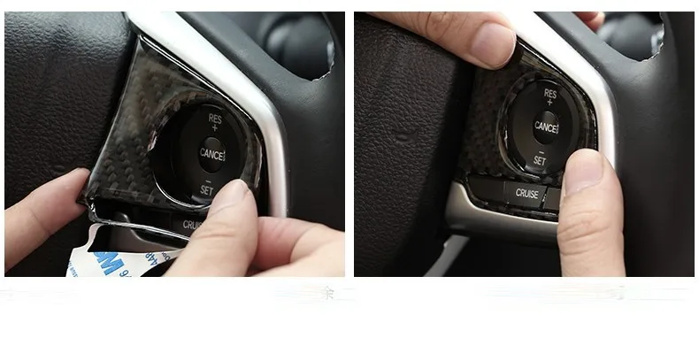Автомобильный-Стайлинг из углеродного волокна рулевое колесо ключ панель наклейки для 10th Honda Civic автомобильные наклейки модификация Автомобильный интерьер