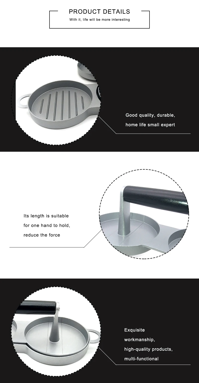 Подсластитель алюминиевый пресс для бургеров производитель гамбургеров антипригарные торты Пэтти формы для аксессуары барбекю-гриля DIY домашний кухонный инструмент