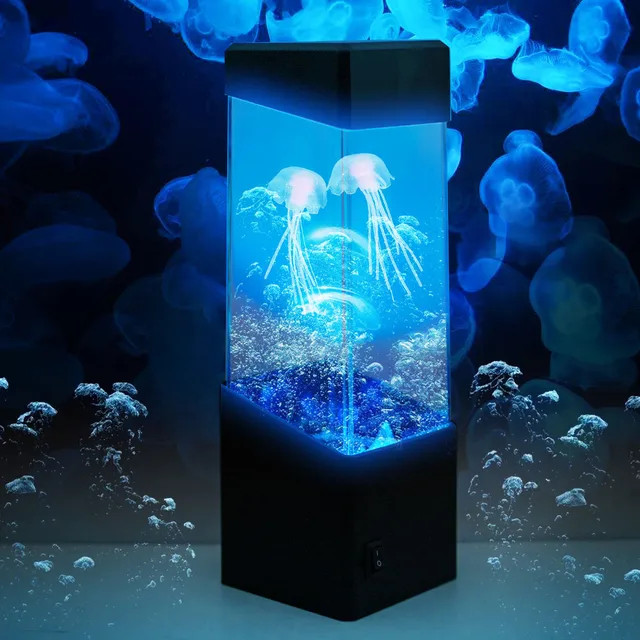 Jellyfish lamp Night Lamp Jellyfish Water Ball Tropical Fish Aquarium Tank LED Lights Relaxing