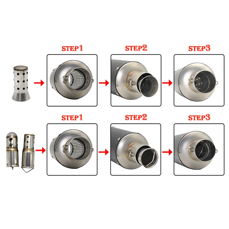 ZSDTRP 51 мм передний конец дБ убийца для мотоцикла Akrapovic глушитель дБ убийца катализатор глушитель шумоподавитель
