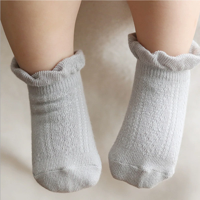 gray baby socks