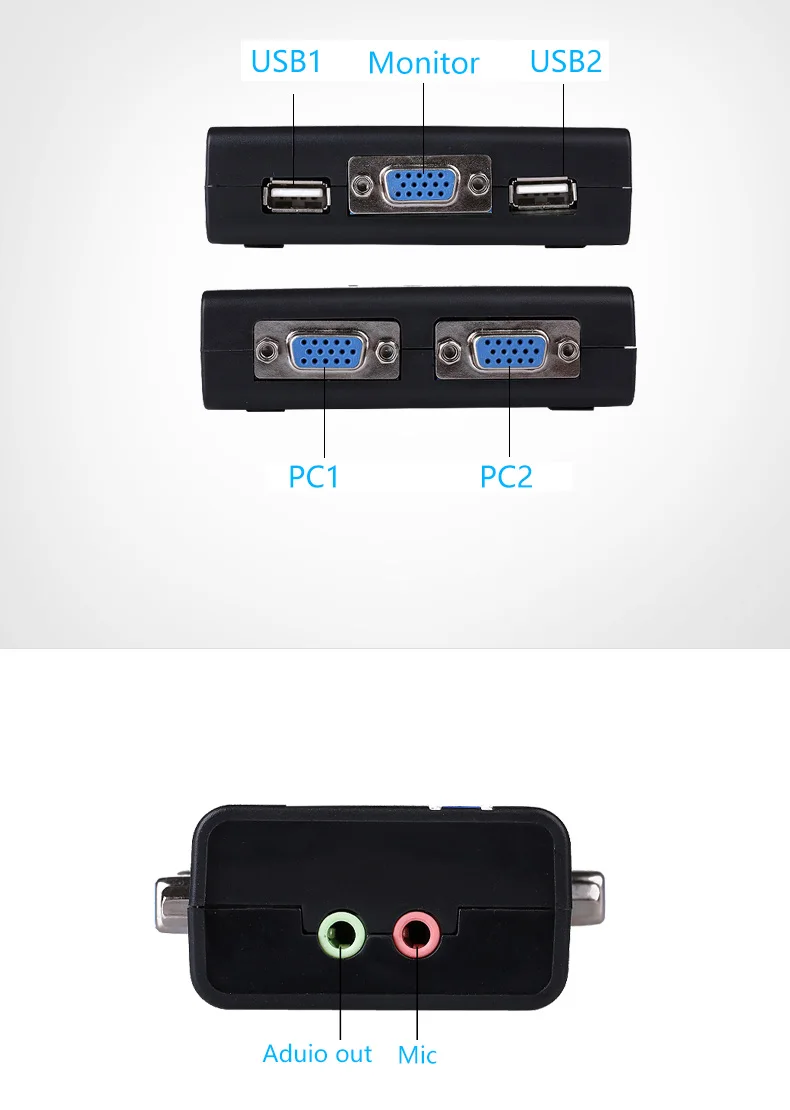 MT VIKI 2 порта авто VGA USB KVM переключатель пк KVMA 1 комплект K & M Combo Controls узла с аудио