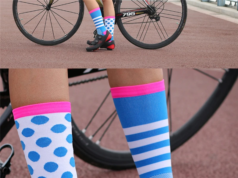 DH спортивные брендовые носки для велоспорта, удобные уличные спортивные мужские и женские носки в горошек, носки для бега, пешего туризма, гонок, дороги, MTB, носки для горных велосипедов