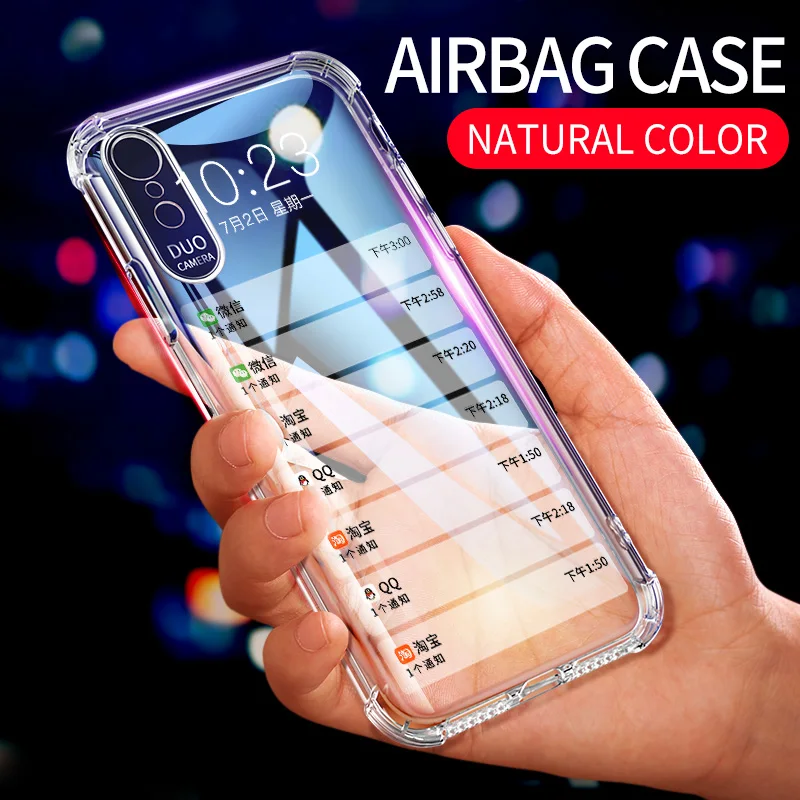 Msvii Crystal Clear Airbag Case For iPhone XS Max Soft TPU Silicone Transparent Back Cover X MAX XR Fundas Shell |