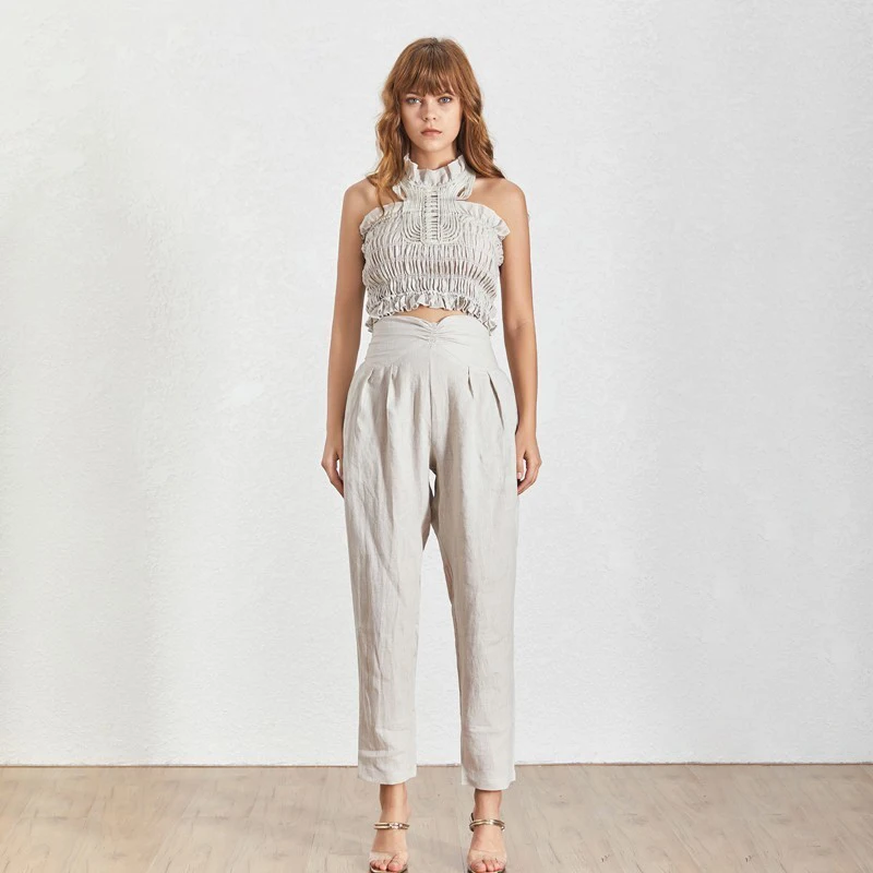 TWOTWINSTYLE-Summer-Solid-men-Two-Piece-Set-Sleeveless-Off-Shoulder-T-Shirt-Long-Pant-Casual-Sets1