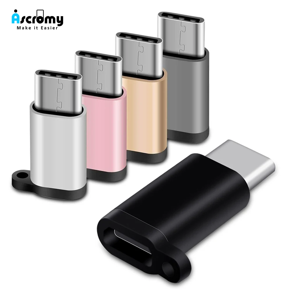 

Ascromy Micro USB to Type C Adapter For Xiaomi Huawei Mate 20 X Pro P20 Lite Samsung S9 Plus USB Type C Adaptador Cable Charger