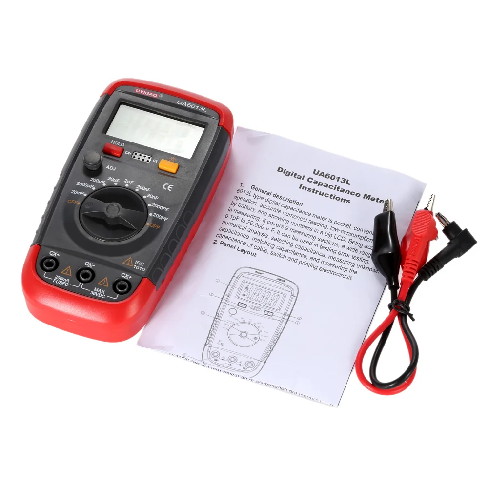YIGAO UA6013L Professional Capacitance Meter Digital LCD Capacitor Tester Electronic Diagnostic Tool capacitor tester,inductance and capacitance meter