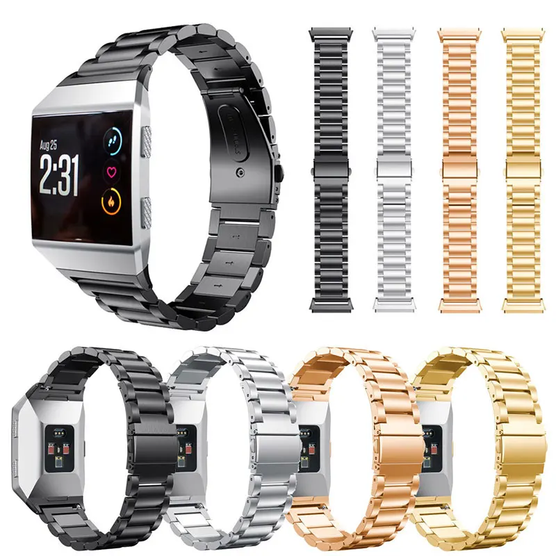 

Stainless Steel Smart Watch Band For Fitbit Ionic Bracelet Genuine Solid Metal Stylish Replacement Wrist Strap Bangle Luxury