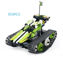 Technics отследил внедорожный автомобиль rc автомобили стек кирпичи 2,4 ГГц с дистанционным радиоуправлением игрушки сборка строительных блоков модель для подарков