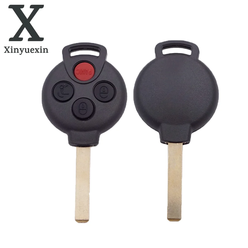 Xinyuexin 3+1 Button Remote Car Key Cover Shell Fob for Mercedes Benz SMART Uncut Blank Blade Replacement Key Fob Case xinyuexin new replacement flip 1 button remote key shell case fob for benz mercedes 1984 2004 free shipping