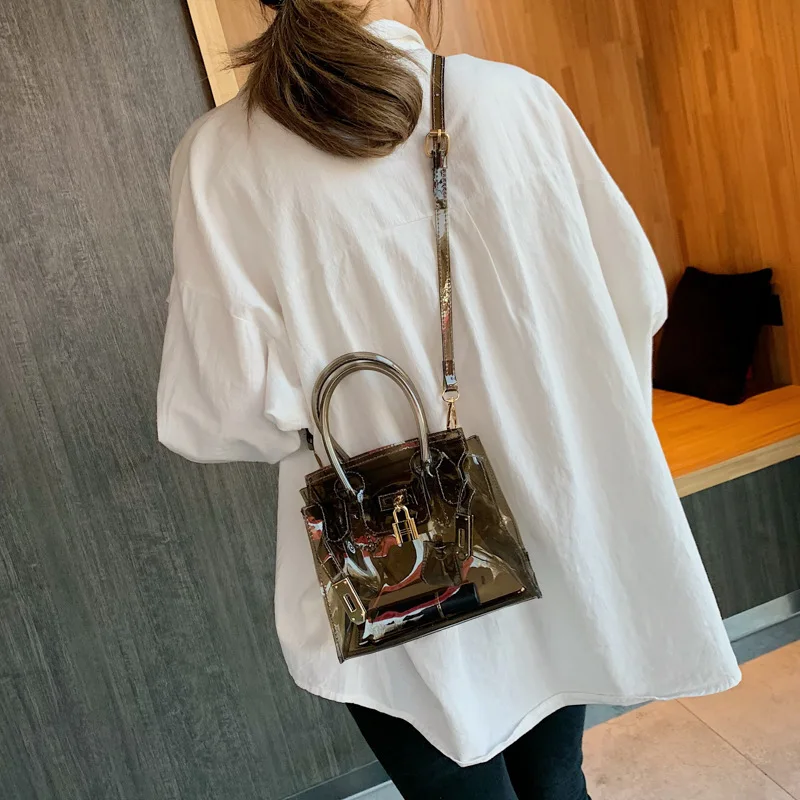 

New Summer Beach Bag For Women 2019 Clear PVC Transparent Bags Small Shoulder Crossbody Messenger Bags Waterproof Handbags Sac