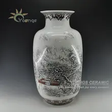 Китайский 56,5 см рост семейный розовый фарфор снег Воск Тыква вазы для внутреннего декора