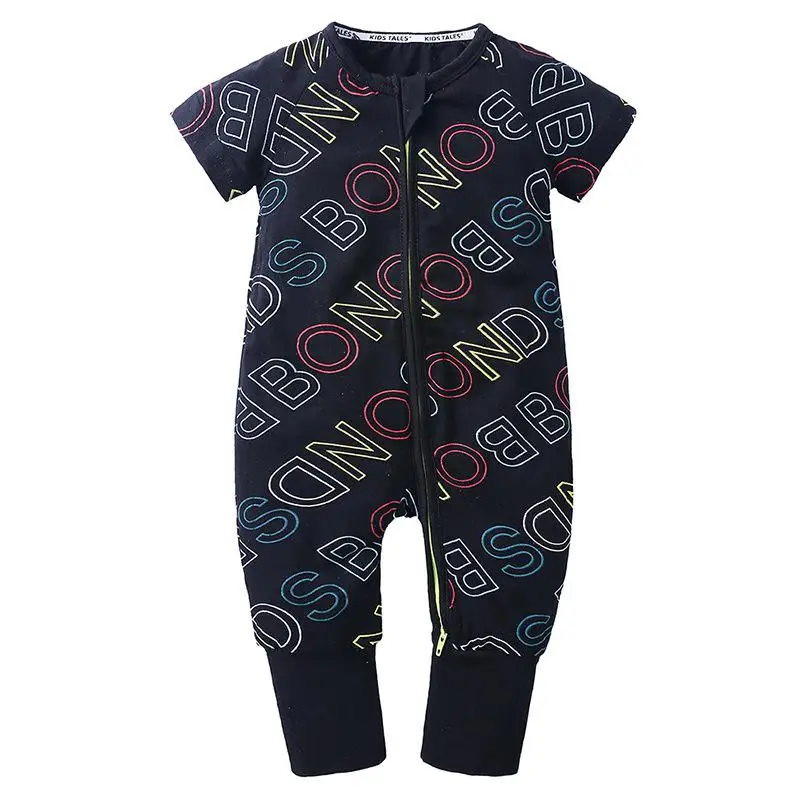 zimu Baby Short-sleeved Jumpsuit Summer Cotton Rompers Infant Baby Boys Gilrs Cotton Jumpsuit Newborn Child Cloud One-piece Dress Out - Цвет: zimu