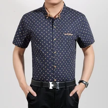 Дизайн мужская полосатый короткий рукав рубашки летом случайные плед хлопок футболки