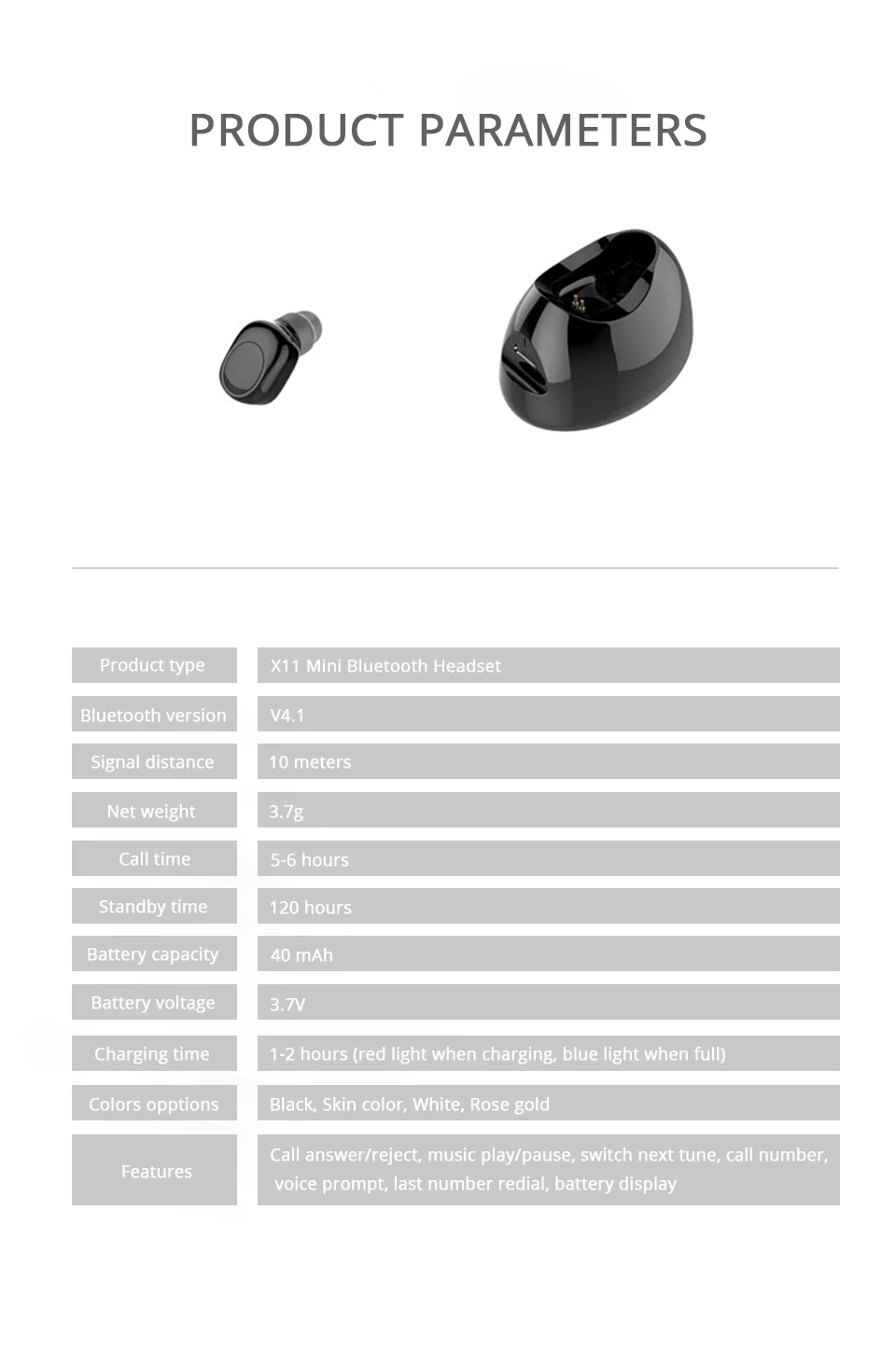 Bluetooth Earphones With MIC Wireless Headset Earbuds Mini Wireless In Ear Earpiece Bluetooth Earphone Noise Canceling (19)