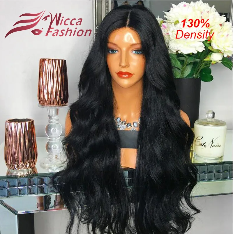 7A Grade Middle Part Brazilian Virgin Human Hair Glueless Full Lace Wig