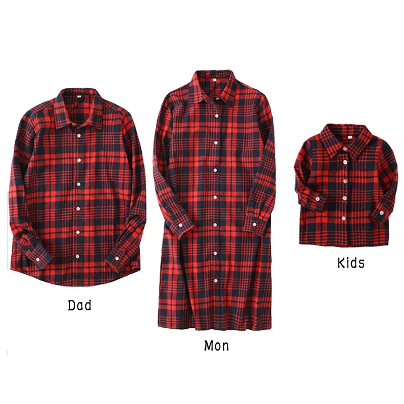 

Family Matching Clothes Long Sleeves Outfits Mother and Daugther Blouse Fashion Casual Dad Son Kids Shirt Family Look clothing