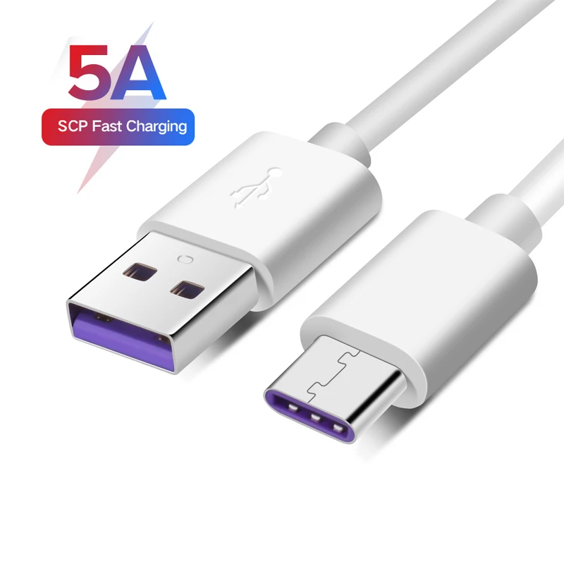

USB Type C Super Charge phone cable 5A fast charge data 2in1 cord for Huawei P 20 10 pro plus Mate 9 10 pro RS Porsche Note V 10