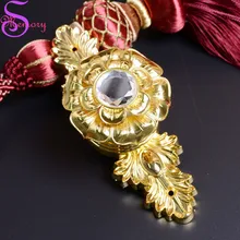 Цинкового сплава штора с цветами галстук-держатели одежда шляпа настенные крючки для штор вешалка, Декор для дома