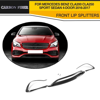 

Carbon fiber Car Front Bumper Lip Protector for Mercedes-Benz CLA Class C117 CLA200 CLA250 Sport Sedan 4 Door 2016-2017