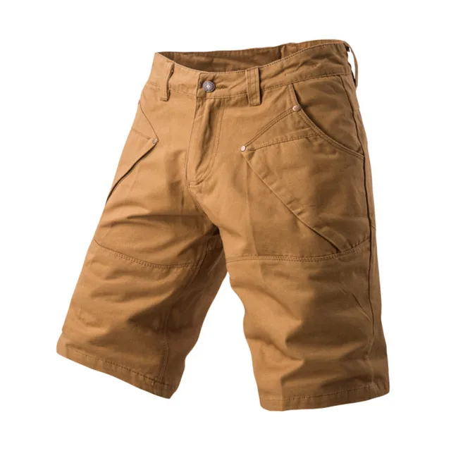 Vicabo Casual Shorts Men Cotton 2018 Summer Knee Lenght Shorts Pocket