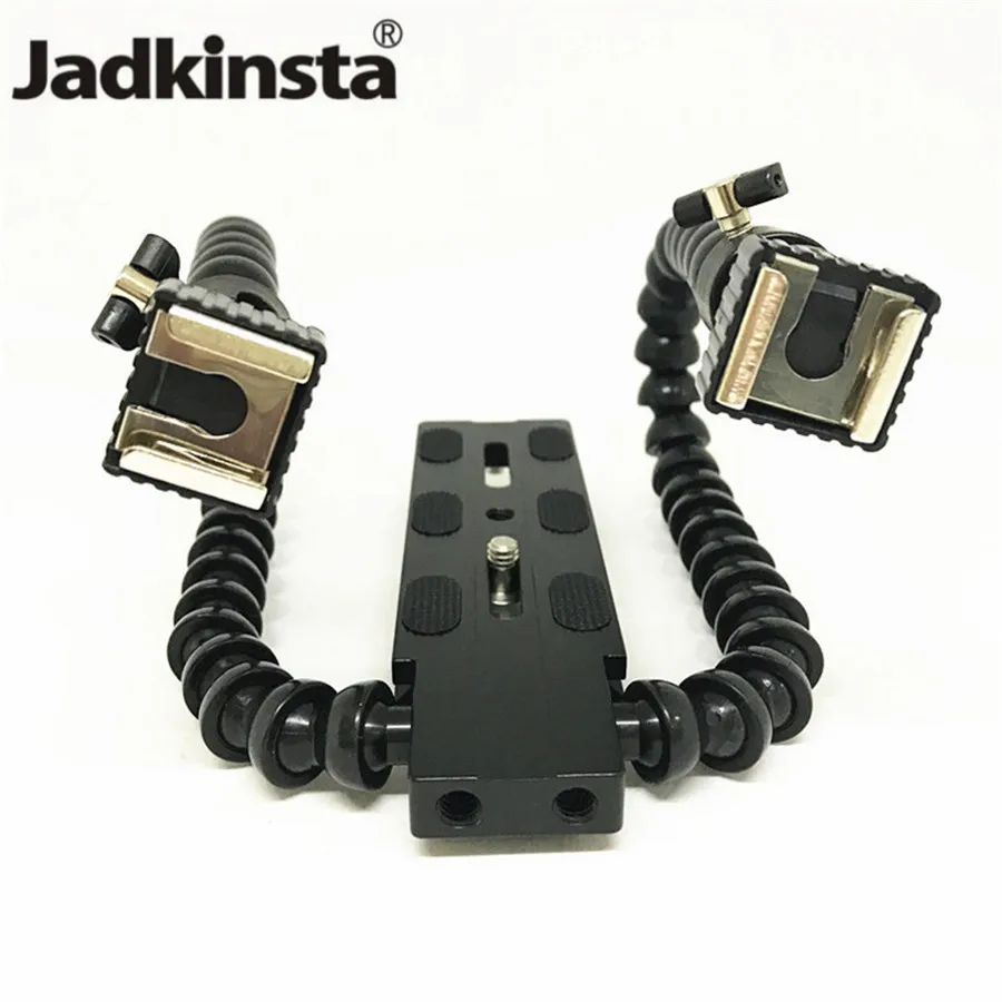 

Jadkinsta Camera Flash Bracket Hot Shoe Camera Flash Mount for DSLR Photography Magic Flexible Arm Dual Flash Bracket Holder