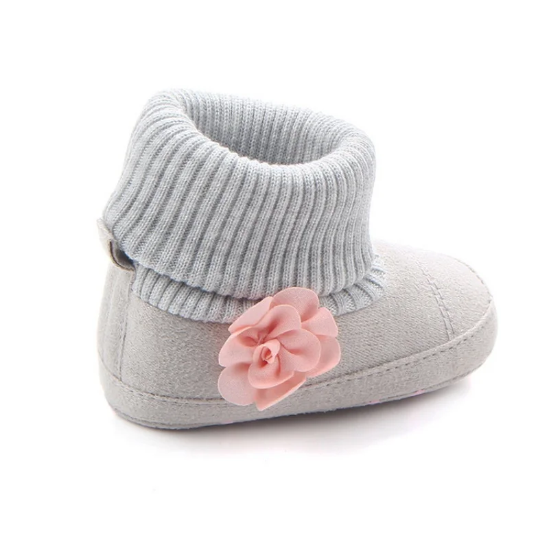 Осень-зима Детские Цветочные Обувь кроватки коляски bebe Обувь для малышей Дети новорожденного малыша супер Утепленная одежда ботинки с