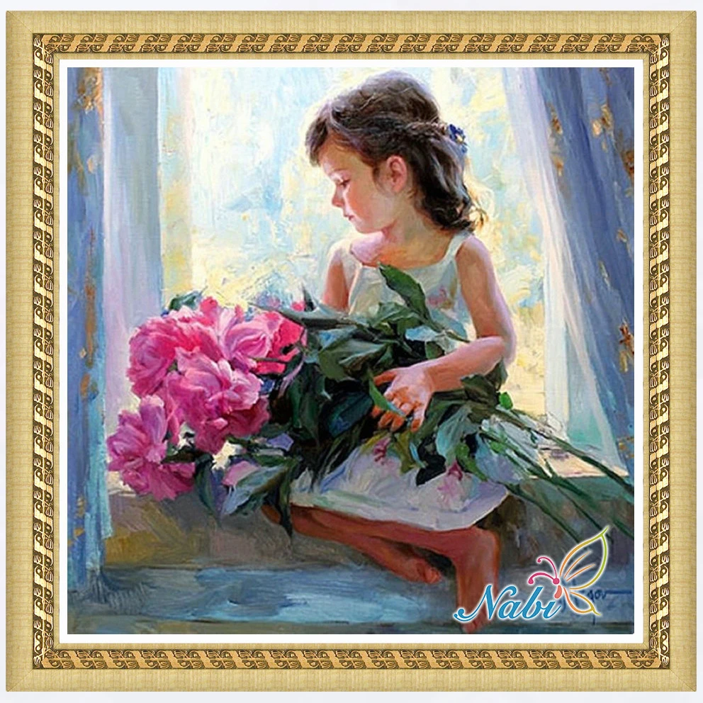 

people crystals beads beadwork 737GG - Round Diamond embroidery cross stitch diamond mosaic painting