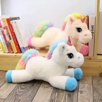 

1pc 80cm Soft Unicorn Plush Toy Cute Animal Stuffed Plush Doll Soft Pillow Kids Toy Kawaii Figure Fluffy Gift For Children Girls