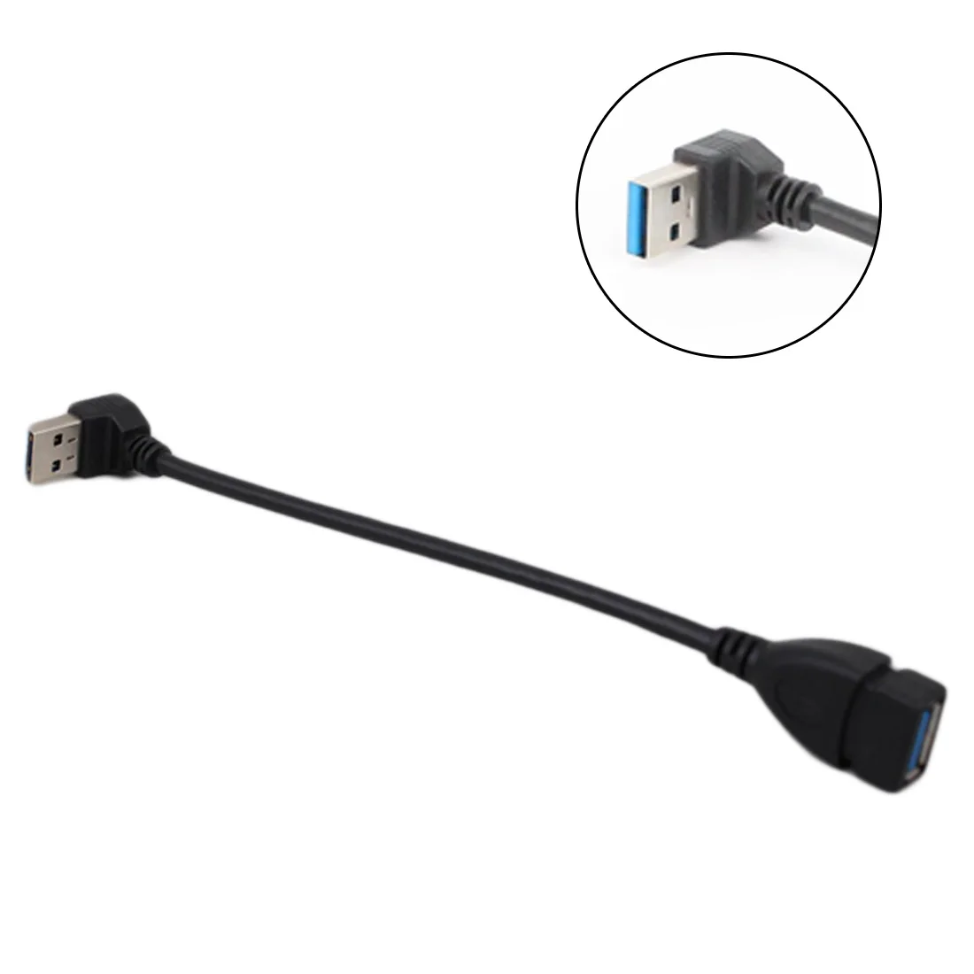 L Тип 20 см USB 3 0 AM папа AF мама 90 Угловой Удлинительный адаптер кабель