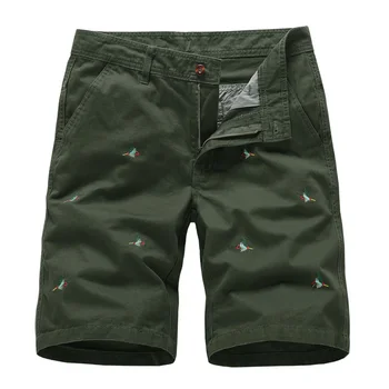 

Cargo Shorts Men's Cool Cotton Casual Short Pants Summer Hot Sale Military Male Comfortable Embroidery Shorts Beach Shorts 2019