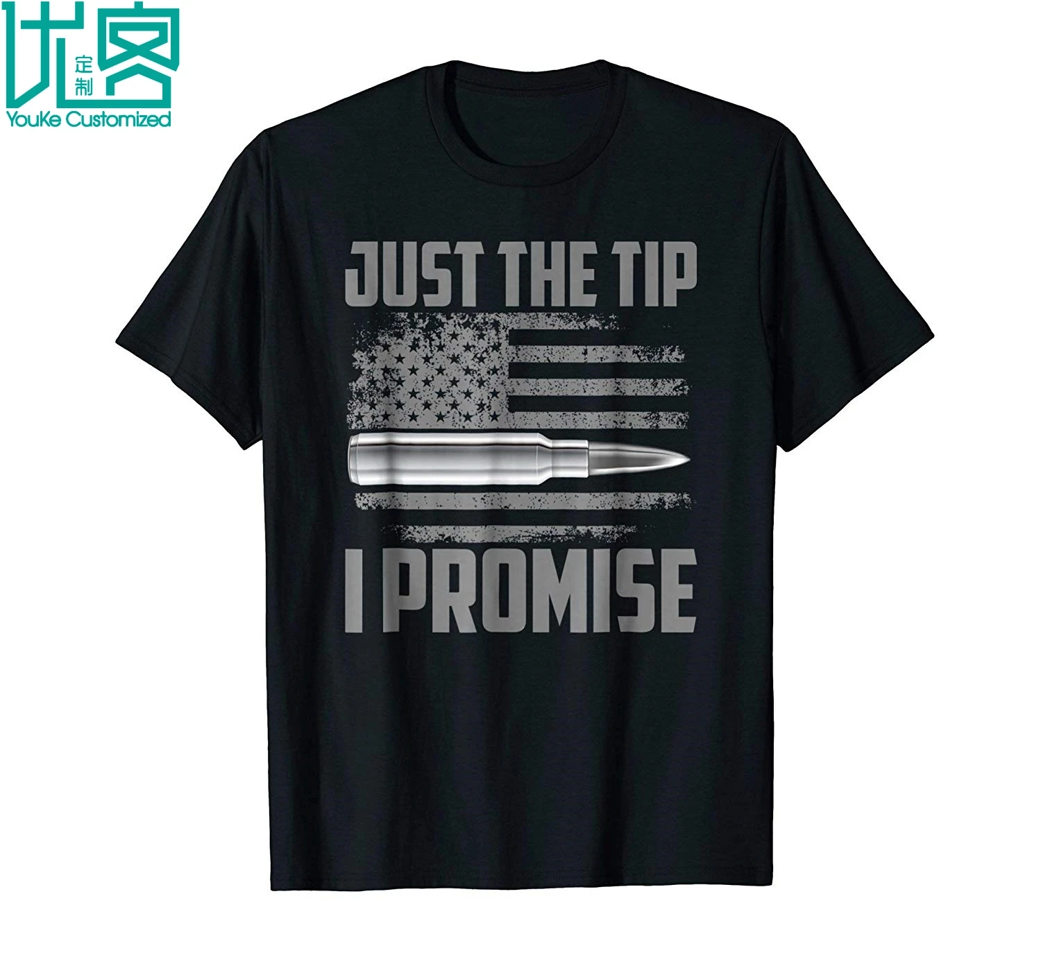 Мужская футболка с короткими рукавами Veteran Just The Tip I Promise Flag American лето 2019 | одежда