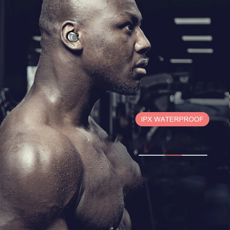 GYKZ Мини Bluetooth 5,0 наушники миниатюрные HIFI беспроводная водонепроницаемая гарнитура высокой емкости Спорт Музыка свет маленький сенсорный наушник