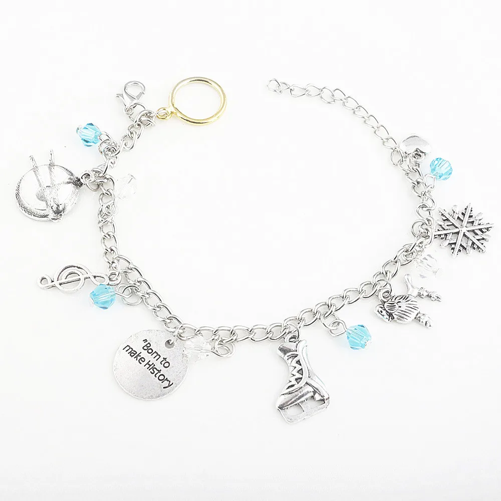 

Drop shipping YURI on ICE Charm wristlet Bracelet & Bangles Skate Figure Skating snow JEWELRY