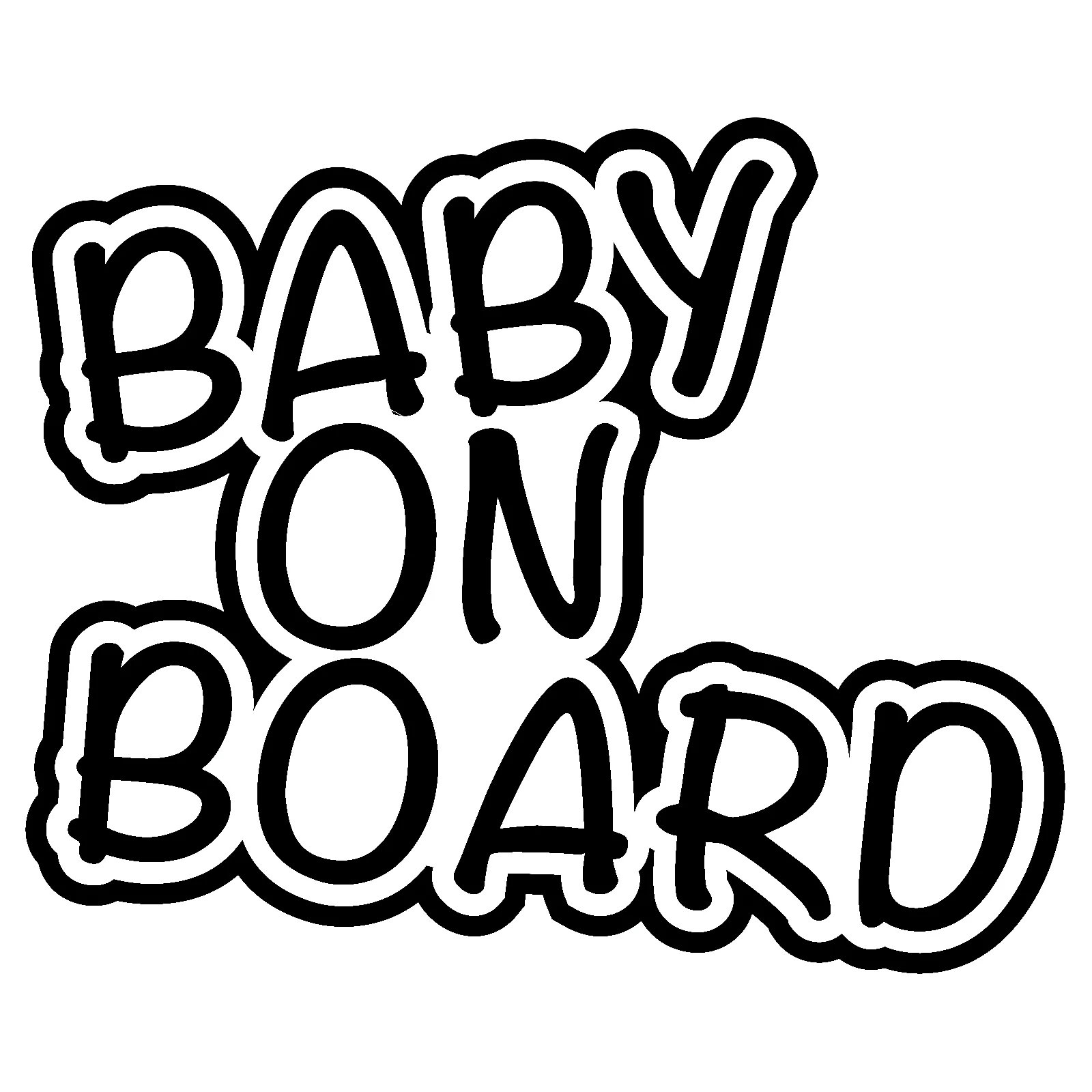

15*12.5cm Baby On Board Car Van Bus Window Bumper Vinyl Decal Safety Sticker Sign Cute And Interesting Fashion Sticker Decals