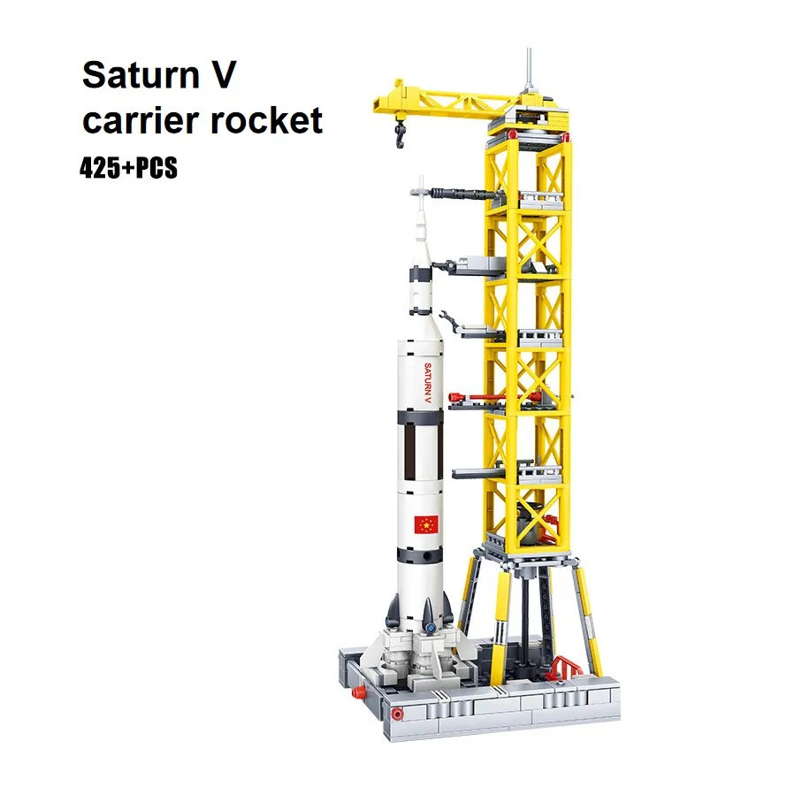 

3in1 Spaceship Rocket Satellite Model Building Blocks Educational Assemble Toys For Children