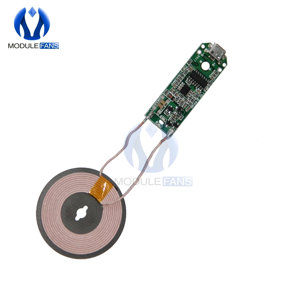 

Wireless Charger Qi Standard Transmitter Module Micro USB Cell Phone Unmanned Charge Diy Electronic Coil Charging Board 5W