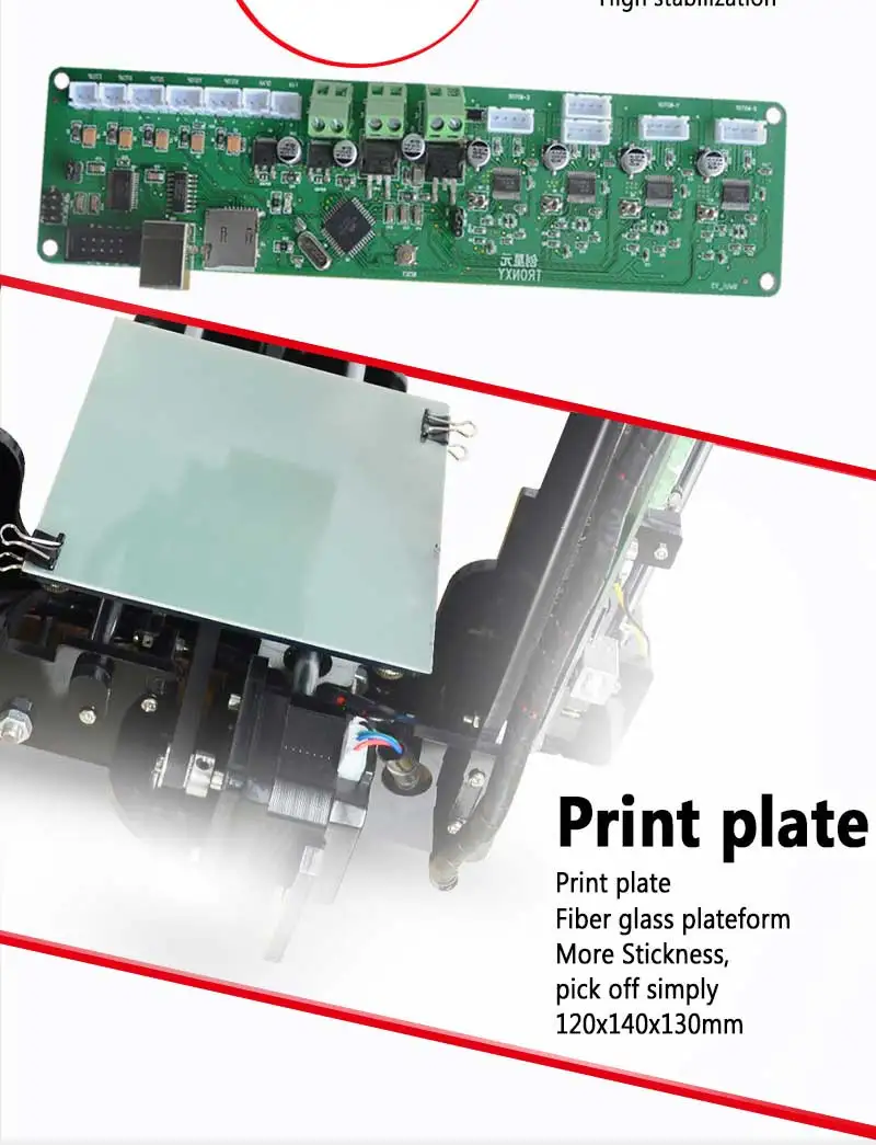 TRONXY XY-100 портативный настольный 3d принтер Набор DIY Набор для самостоятельной сборки высокоточная, алюминиевая Горячая кровать с 8G SD карты нити