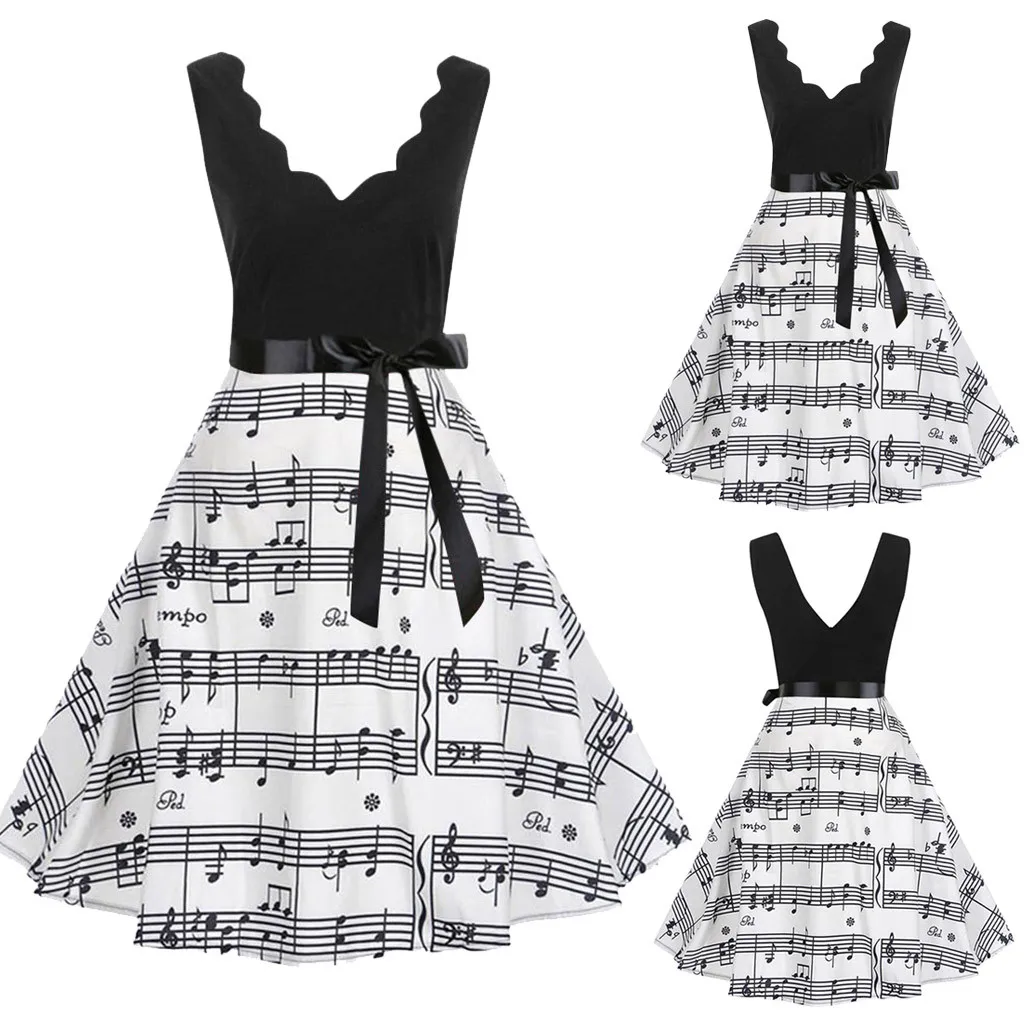 black and white vintage dress