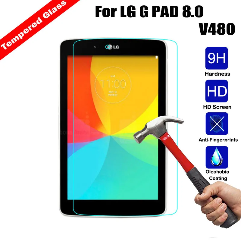Защитная пленка для планшета из закаленного стекла для LG G PAD 10,1 V700 7,0 V400 8,0 V480 8,3 V500 8,0 V495 Противоударная защита экрана 9H