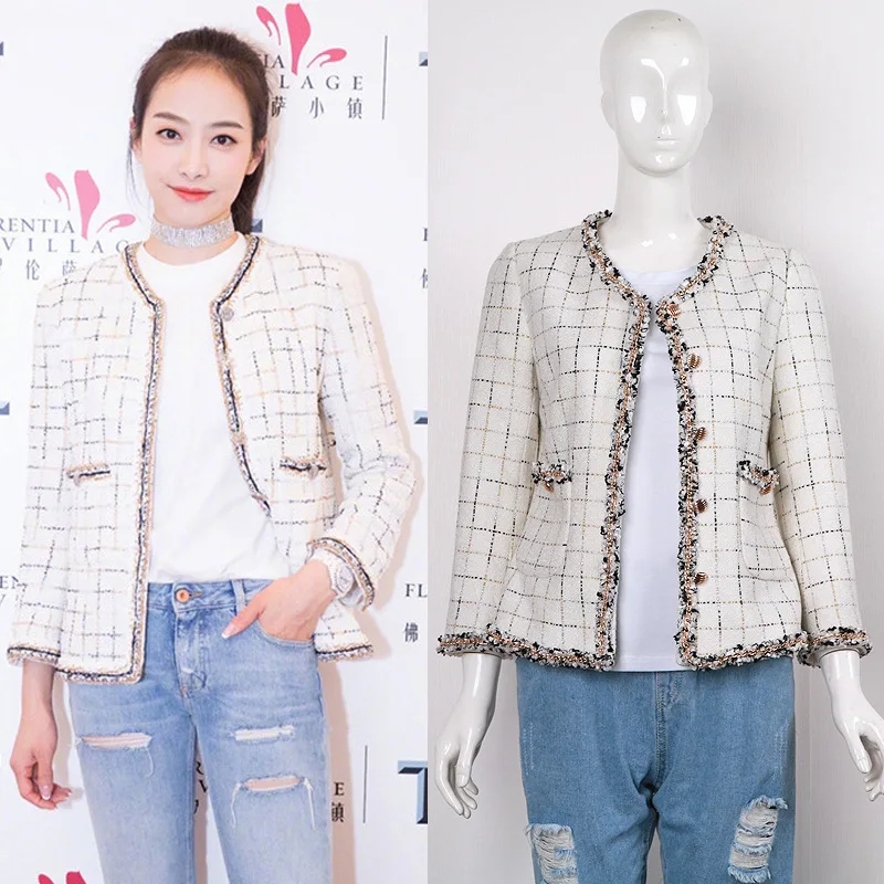 

2019 Spring Songqianmingxing with The Same Coat Women Xiaoxiang Wind Temperament Short Coat Women Clothes Jacket Women