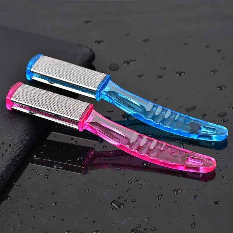 

1pcs Dead Skin Remover Stainless Steel Feet Files Pedicure Scrubber Rasp Dual Sided Exfoliates Removes Hard Skin Random Color