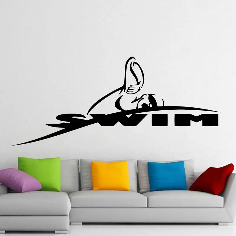 Buy Swim Sticker Logo Name Swimmer Decal Swimming