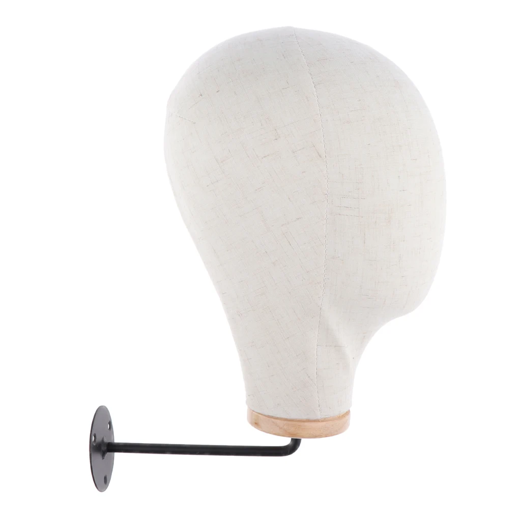 Wall Mounted Mannequin Head for Wigs Hat Caps Display Stand Detachable