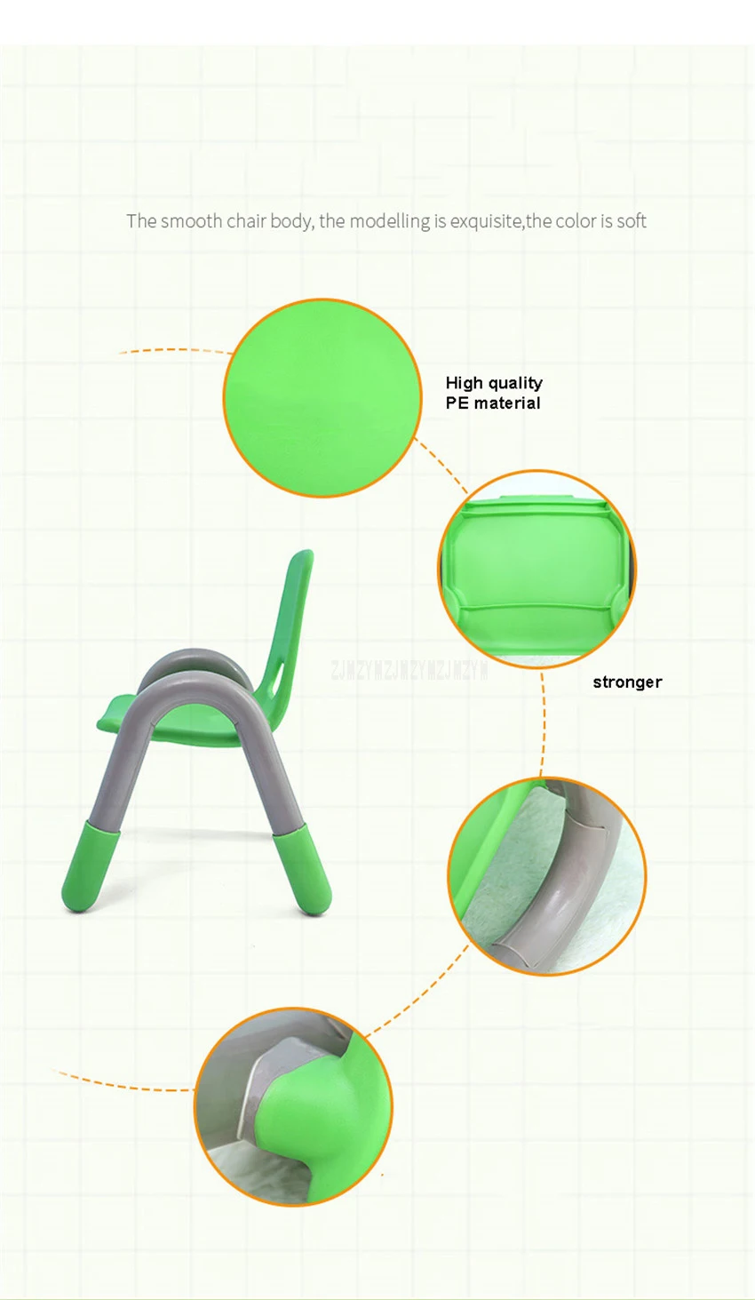 1 комплект/6 шт красочные современные Пластик PE детское кресло для дети изучают/едят/обучения детский сад безопасности утолщаются